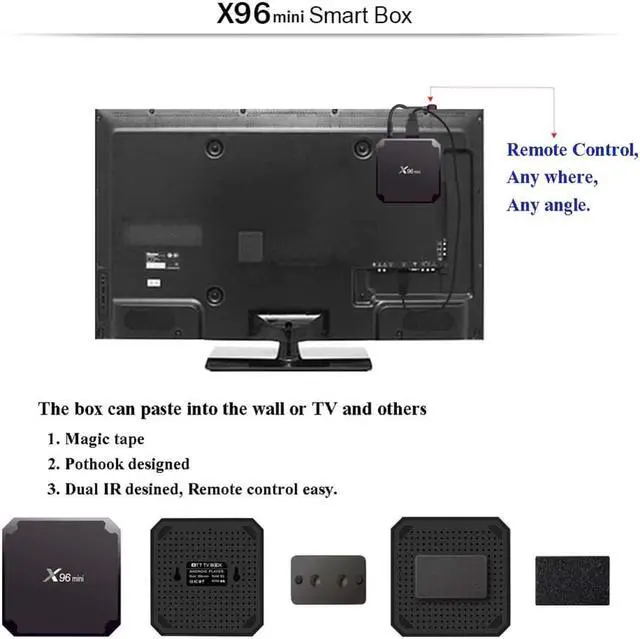 Alt view image 3 of 4 - Player Set Top Box X96mini 1+8G/1+16G Smart Set-Top TV Box Quad Core 4K 3D WIFI 100M  TV Box Android 7.1
