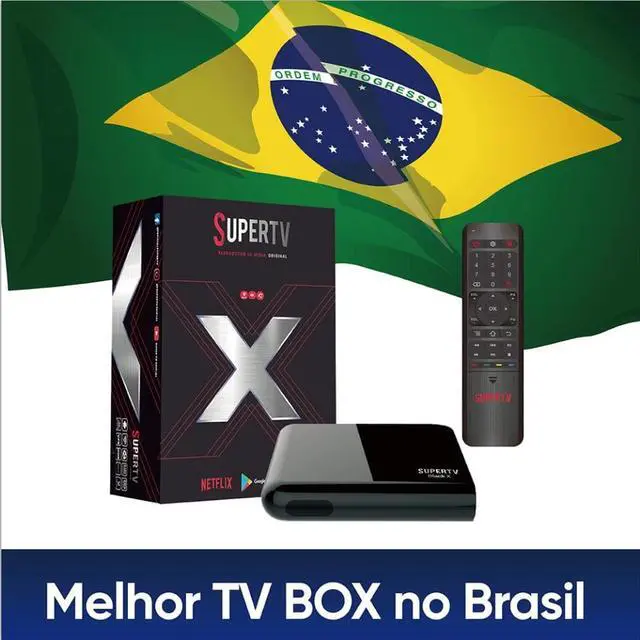 Alt view image 2 of 4 - Supertv Black X TV Box 4K TV BOX ISDB-T Android Combo Receiver 2G 16G with AM4A Keyboard Air Remote Control IP TV Box