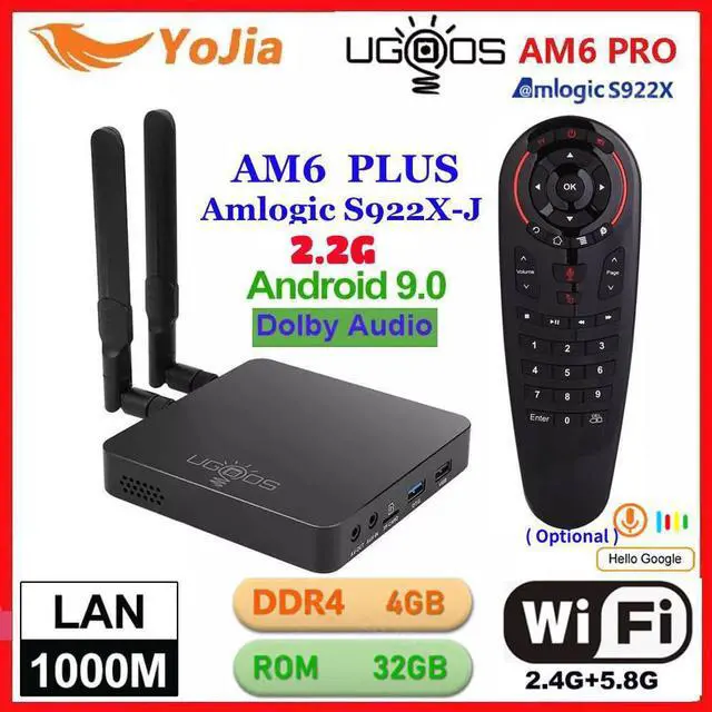 Main image of AM6 Plus TV BOX Android 9.0 Amlogic S922X AM6 Pro 4K Media Player DDR4 4GB RAM 32GB ROM 2.4/5G WiFi 1000M LAN BT 2G16G OTA