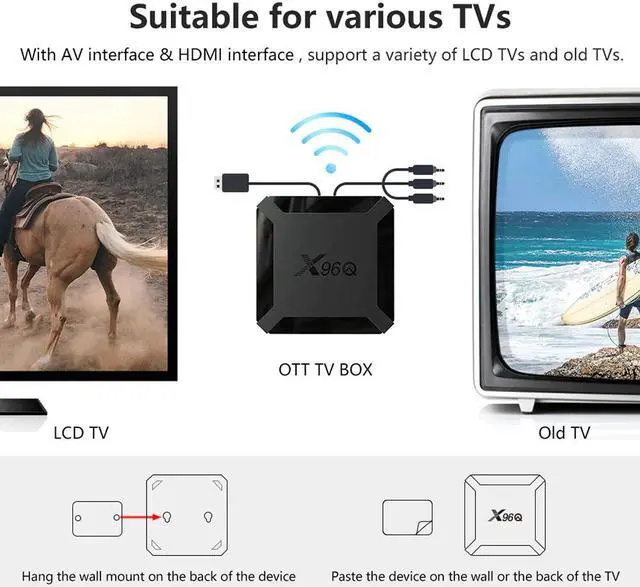 Alt view image 3 of 5 - 10.0 x96Q 4K TV BOX Allwinner H313  Youtube Google Voice Assistant 2.4G wifi TV Box Play Store Set top Box