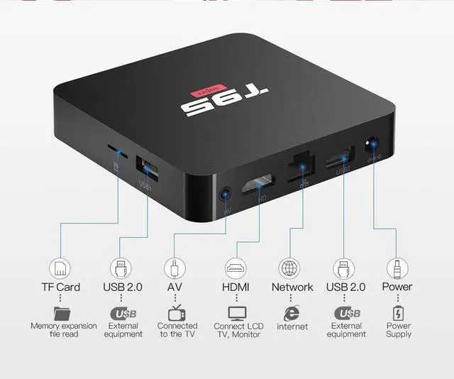 Alt view image 4 of 5 - T95 Android 10.0 TV Box 2GB 16GB Infra Remote Control 4K HD Movie Audio Player Youtube 3D  Google Store Wifi Set Top Box