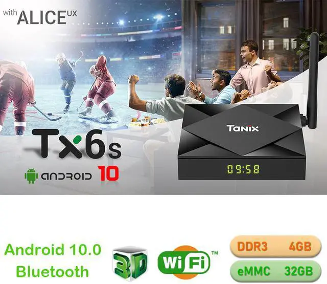 Alt view image 2 of 5 - TX6S TV BOX Android 10 Smart tv box 4GB RAM 32GB ROM TVBox Allwinner H616 Quad Core Box H.265 4K Media player