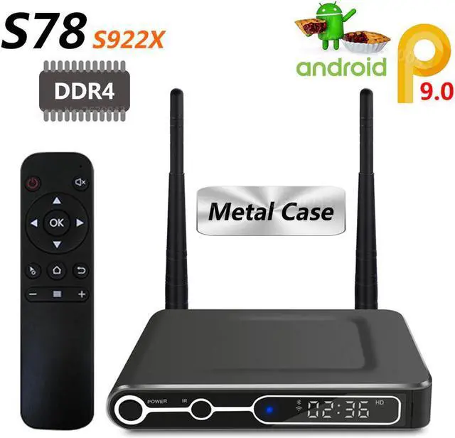 Main image of Amlogic S922X Smart Android 9.0 TV Box Metal Case 4GB DDR4 32GB 64GB ROM 1000M LAN 2.4G 5G WiFi Bluetooth 4K HD Set Top Box