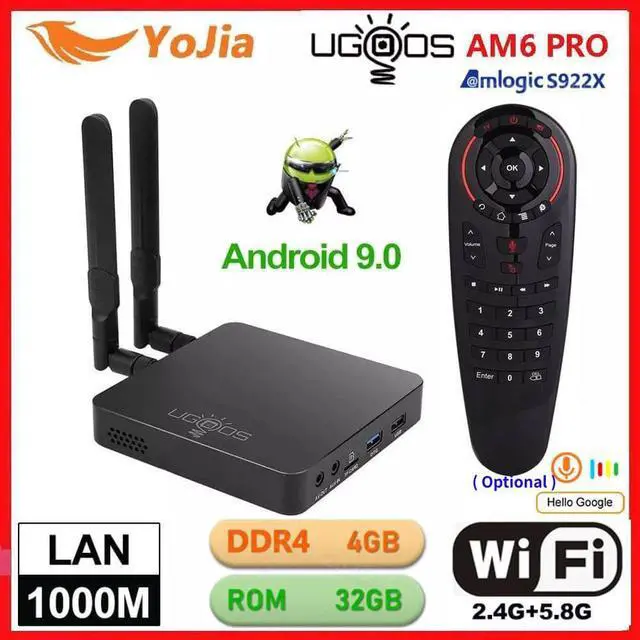Alt view image 3 of 5 - AM6 Plus TV BOX Android 9.0 Amlogic S922X AM6 Pro 4K Media Player DDR4 4GB RAM 32GB ROM 2.4/5G WiFi 1000M LAN BT 2G16G OTA