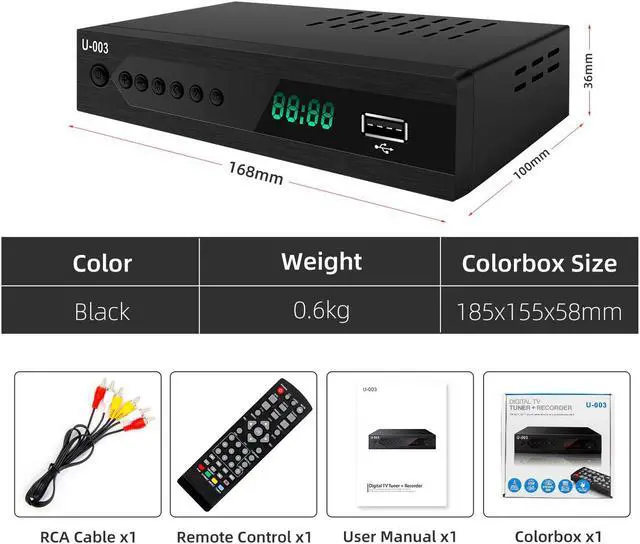 Alt view image 5 of 5 - Set Top Box  3.0 high quality full HD set top box Full HD Chip digital TV converter
