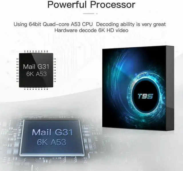 Alt view image 2 of 5 - Android 10.0 TV Box Set Top Box 2.4G H616 Quad Core Wifi Smart tvbox 4GB 32GB 64GB HD 6K Smart Media Player Set-top box