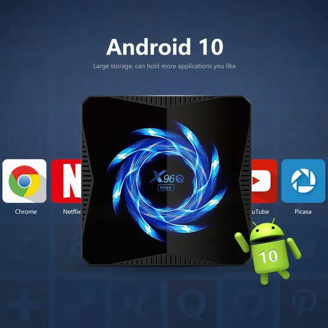 Alt view image 3 of 5 - 10.0 X96 Mini Smart TV Box  10 X96Q MAX 4GB 64GB 5G Dual wifi 1000M 6K BT5.0 Google Youtube PK H96 Media Player