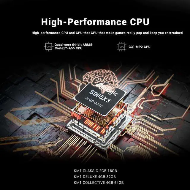 Alt view image 5 of 5 - Google Certified Android 10.0 TV Box KM1 Amlogic S905X3 Android 10 ATV 2T2R WiFi Smart Androidtv Media Player Prime Video