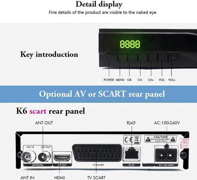 Alt view image 2 of 5 - 2019 New H265 DVB-T2 Digital Broadcasting Tv Box Dvb T2 Terrestrial Digital Tv Receiver With HDMI Scart Dolby Ac3 H.265 Youtube