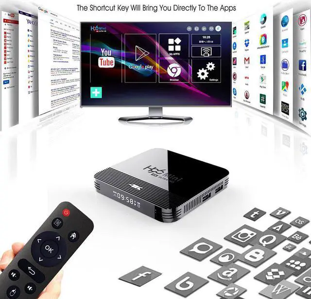 Alt view image 4 of 5 - Mini H8 TV Box Android 9.0 2GB 16GB TV Box 4K Box H.265 2.4G/5G Wifi  720P-2160P FUII 3D Home Audio Media Player