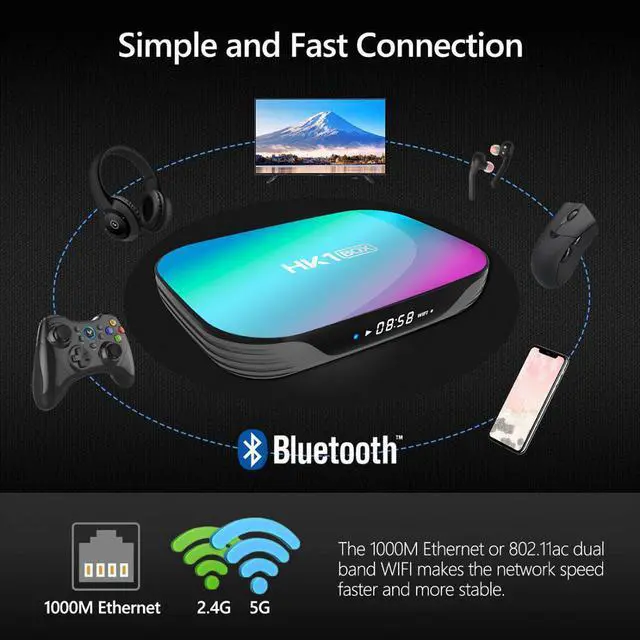 Alt view image 5 of 5 - smart tv box  9.0 hk1 box  Amlogic S905X3 8K Dual Wifi BT Netflix Fast smart tv Set top box PK HK1MAX H96 iptv