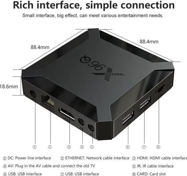Alt view image 2 of 5 - Android 10 TVBox Smart TV Box Wifi 2.4Ghz Allwinner H313 4K 60fps 2GB 16GB Media Player Youtube Set Top Box PK pk X96 TVBox