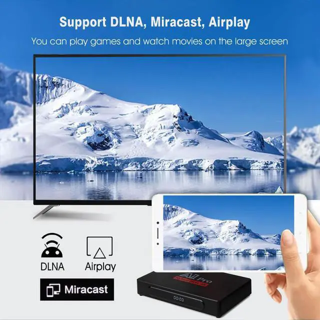 Alt view image 4 of 5 - 4K Android 9.0 TV Box Amlogic S905D 1GB 8GB FTA DVB-T2 Digital TV Tuner Combo H.265 HEVC DVB-S2 Ccam Satellite TV Receiver DVB-C
