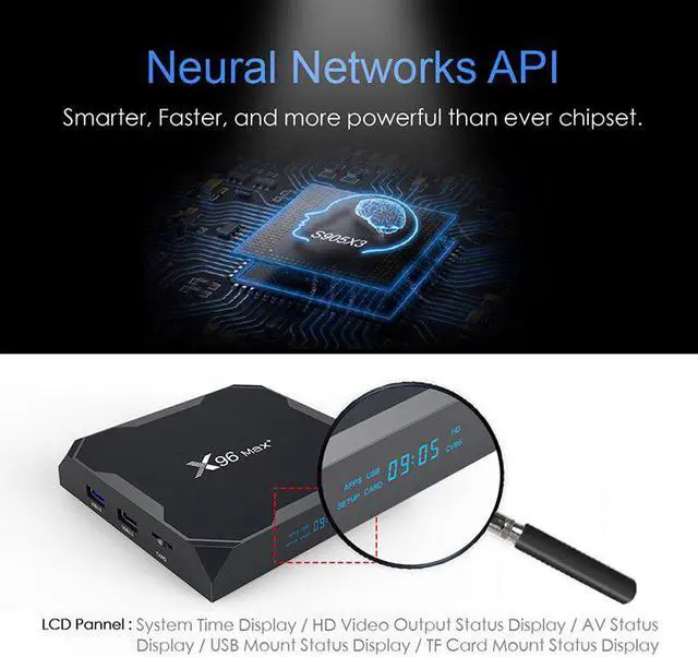 Alt view image 2 of 5 - max plus Smart TV Box Android 9.0 TVBox Amlogic S905X3 4GB 32GB 64GB 8K 1080P HD Media Player Dual WIFI Max Set top Box