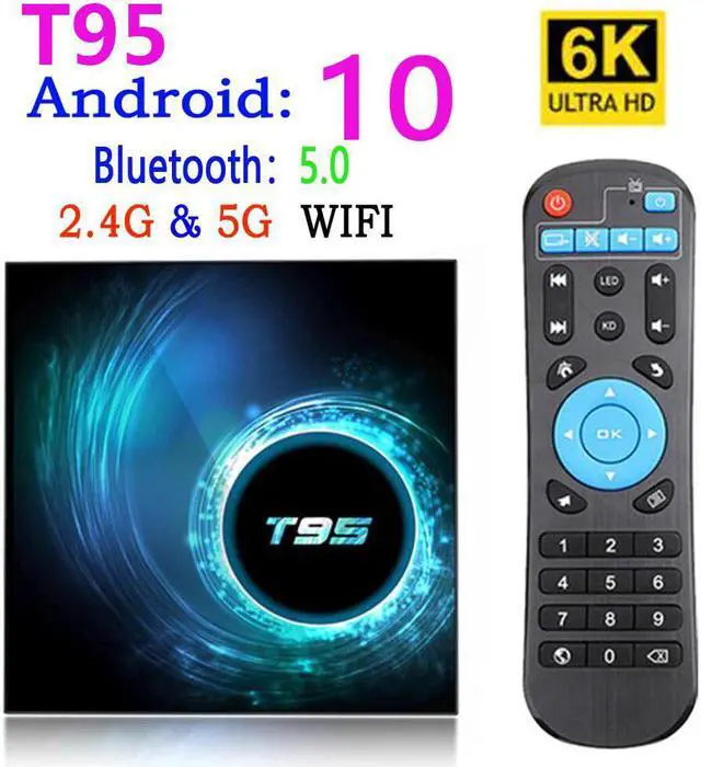 Main image of 2020 New T95 Smart tv box android 10 4k 6k 4g 32gb 64gb 2.4g & 5g Wifi Bluetooth 5.0 Youtube HD 6K Android TV BoxMedia Player