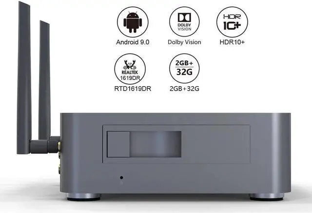 Alt view image 4 of 5 - Z10 Pro Android 9.0 Tv Smart Box 2G DDR4 32G EMMC Qhtv Vision HDR10+ TV Box 4K HDMI 2.0 Wireless HDD Bay Up To 14TB Z10 Tv