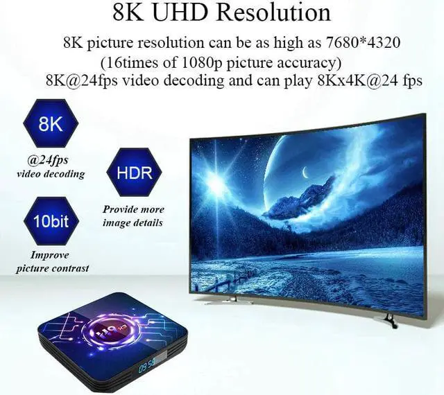 Alt view image 4 of 5 - TV BOX S905X3 4 + 64G Dual WiFi Bluetooth 8K Network Set-Top Box