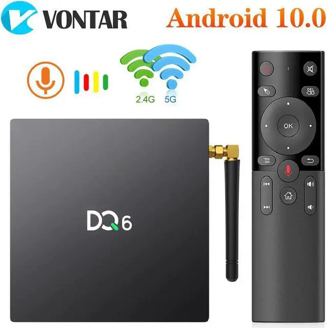 Main image of BOX Android 10 Box DQ6 4GB RAM 64GB Rockchip RK3318 USB3.0 1080P H.265 4K 60fps Google Player Store Youtube Set Top Box
