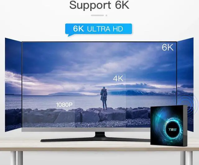 Alt view image 4 of 5 - tv box 10 T95 6K H616 Quad Core Netflix Media player Play Store Free Fast smart tv Set top box PK H96max