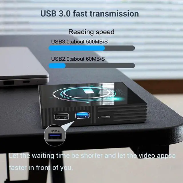 Alt view image 4 of 5 - Smart TV Box Android 9.0  F3 Slim Amlogic S905X3 Quad core 4GB 64GB 8K HD 2.4/5.0G WiFi Google Media Player Android TV Box