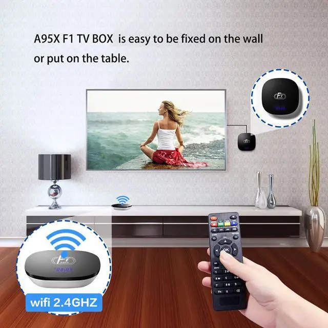 Alt view image 4 of 5 - F1 Android 8.1 Smart TV Box Amlogic S905W Chip 2GB 16GB TV BOX 4K 2.4G WiFi Youtube smart tv android tv box Media Player