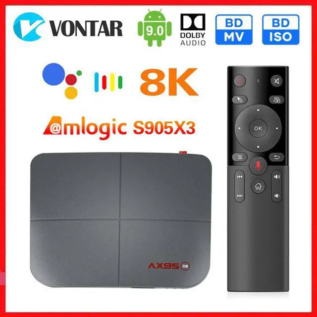 Main image of Android 9.0 TV Box Amlogic S905X3 Set Top Box AX95 Support Dolby BD MV BD ISO 4GB 128GB Dual Wifi 8K Media Player Youtube