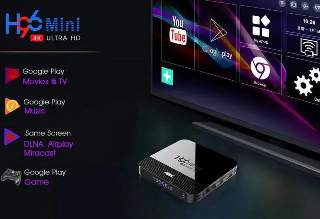 Alt view image 2 of 5 - MINI H8 TV Box Android 9.0 8/16G RK3228A Quad Core 4K WIFI BT4.0 Set Top Box Smart TV Box Media Player US EU UK AU PLUG