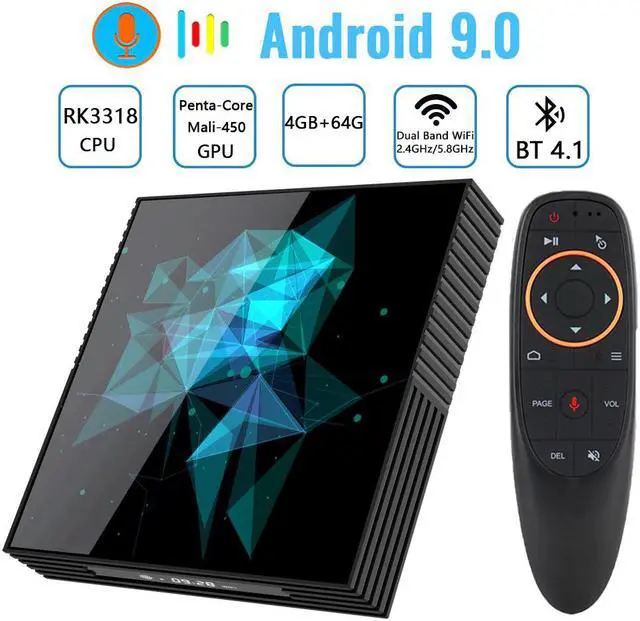 Main image of 9.0 TV Box  Z2 4GB RAM 64GB 2.4G 5G Wifi RK3318 Quad Core USD3.0 BT4.2 4K Google Player Youtube Set Top Box In Stock