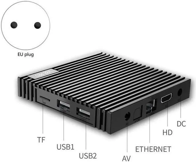 Alt view image 3 of 5 - Set Top Box Android 9.0 Supports 3D Video RAM 2GB ROM 16GB WiFi Multi-Language Network Set-Top Box
