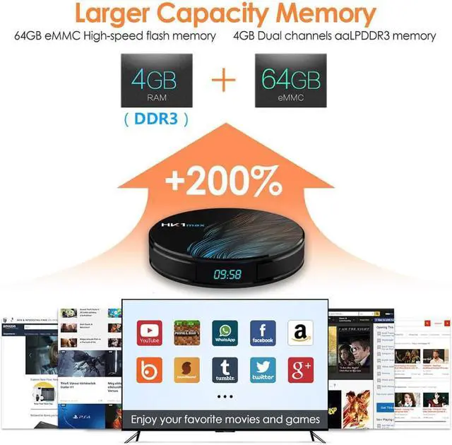 Alt view image 3 of 5 - Android 9.0 Smart TV Box 4GB RAM 64GB ROM 32GB RK3318 android tv smart tv android box VS X96  MINI h96 max t95 x96 mini