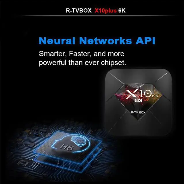 Alt view image 2 of 5 - BOX X10 Plus Android 9.0 Smart TV Box Allwinner H6 2.4G WiFi 4GB RAM 32GB/64GB ROM Set Top Box USB3.0 H.265 6K Media Player