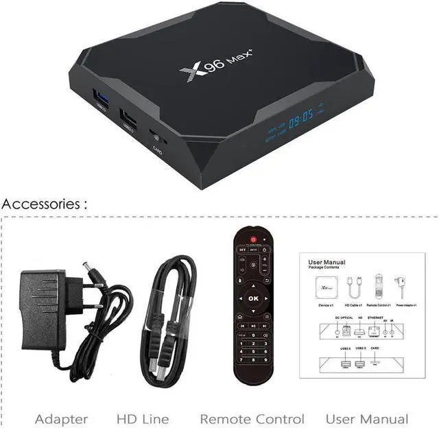 Alt view image 5 of 5 - MAX Plus Android 9.0 TV BOX Amlogic S905X3 Quad Core 8K smart tv box 2.4/5GWifi 4GB 64GB 32GB Media Player Youtube  tvbox