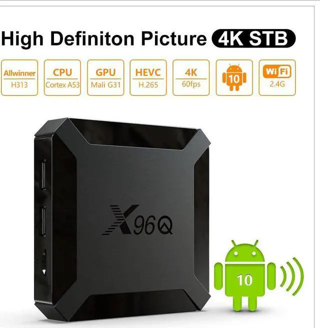 Alt view image 2 of 5 - TV Box Android 10 Allwinner H313 Quad Core 4k 3D 2GB 16GB 2.4G wifi Media Player  H.265 Smart Set Top Box pk X96MINI