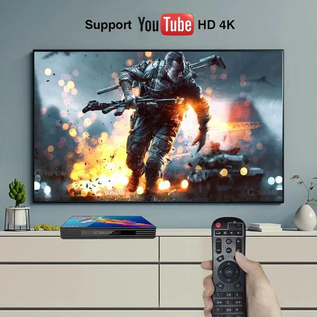 Alt view image 5 of 5 - R3 RK3318 Smart TV Box Android 9.0 4K Set top box 4GB 64GB 32GB 3D USB3.0 Dual Wifi Google PlayStore Youtube 4K TVBOX