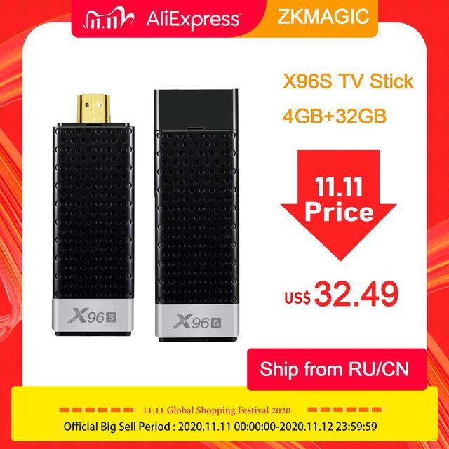 X96S TV Stick Amlogic S905Y2 DDR4 4GB 32GB Android 9.0 TV Box X96S Mini PC  5G