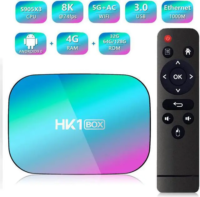 Main image of Box Amlogic S905X3 Smart TV BOX Android 9.0 4GB RAM 32GB 64GB 128GB wifi Bluetooth 4K UHD Set Top Box PK X96AIR X3 F3