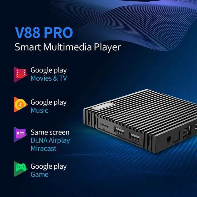 Alt view image 5 of 5 - Set Top Box Android 9.0 Supports 3D Video RAM 2GB ROM 16GB WiFi Multi-Language Network Set-Top Box