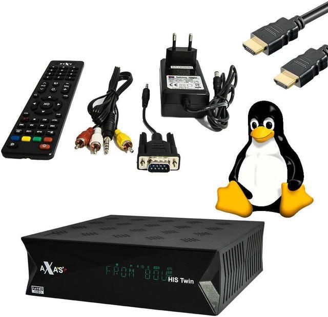 Alt view image 5 of 5 - TV Receiver Axas His Twin DVB-S2/S 1080P HD WiFi+Linux OS box E2 Open ATV 6.2 Linux H2.65 smart receiver