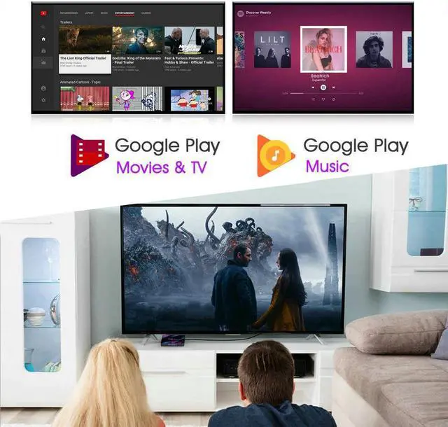 Alt view image 3 of 5 - MAX Smart TV Box Android 10.0 4G 64GB Quad Core Wireless IPTV Box 4K USB Netflix Youtube Android 10 Set Top Box Media Player