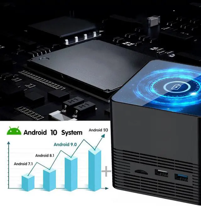 Alt view image 3 of 5 - K1 Wireless Charging TV Box Android 10 4GB RAM 32GB 10bit HDR 4K Dual Wifi 1000M LAN HD Media Player Youtube Google