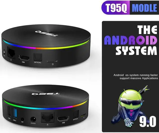 Alt view image 4 of 5 - S905X3 Android 9.0 TV BOX 4GB RAM 64GB ROM Set Top BOX Quad Core 2.4&5G Dual Wifi BT4.0 USB3.0 Google T95Q Media Player