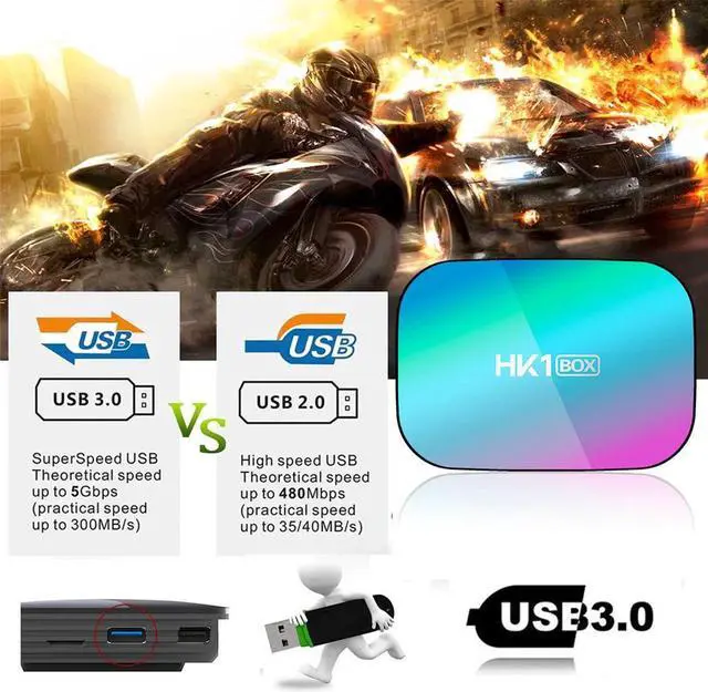 Alt view image 3 of 5 - BOX Android 9.0 Fast TV Box Amlogic S905X3 2.4G/5G Dual Wifi AC BT4.0 LAN 1000M 8K VS H96 BOX Mini Max Media Set Top Box