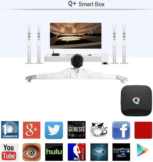 Alt view image 2 of 5 - Plus Smart TV Box Android 9.0 TV Box 4GB RAM 32GB/64GB ROM uad Core H.265 USB3.0 2.4G WiFi Set Top Box 4K TVBOX Media Player
