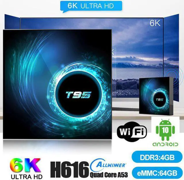 Alt view image 2 of 5 - 2020 TV Box 64GB 128GB Android 10.0 smart tv Youtube Netflix  H616 Quad Core 1080P H.265 6K  Wifi 2.4G Media player Set top box