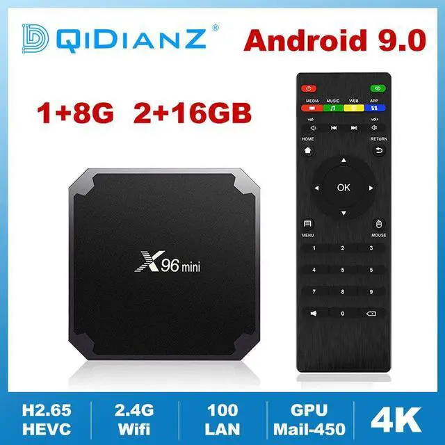 Main image of mini Android 9.0 Smart TV Box 2.4G Wifi Amlogic S905W Quad Core 4K HD Media Player mini 1G 8G Set Top Box VS HK1 2G 16G