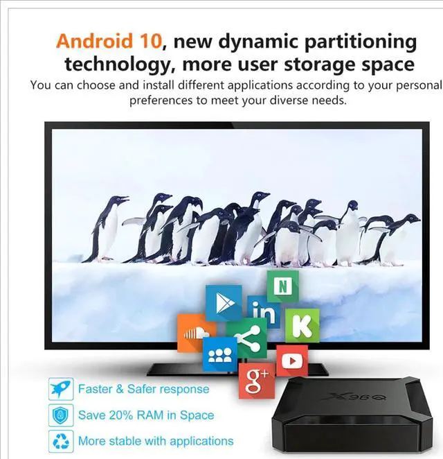 Alt view image 3 of 5 - TV Box Android 10.0 2GB 16GB Allwinner Android 10 Quad Core Set Top Box Allwinner H313 Smart TV Media Player TV Receiver