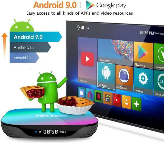 Alt view image 3 of 5 - smart tv box  9.0 hk1 box  Amlogic S905X3 8K Dual Wifi BT Netflix Fast smart tv Set top box PK HK1MAX H96 iptv