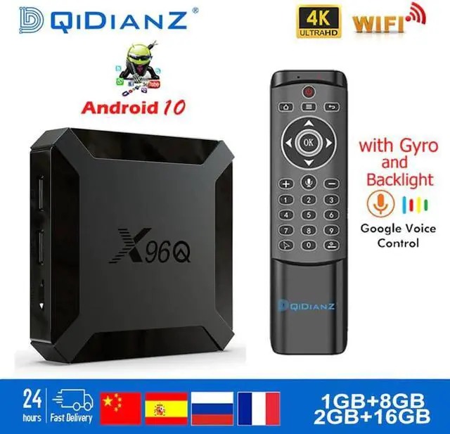 Main image of android 10.0  smart TV Box allwinner h313 quad core 2gb 16gb 4k 3d netflix android 10  x96 q mini set top box media player