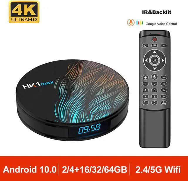 Main image of 10.0 HK1MAX Smart TV Box RK3318 2.4G/5G Wifi BT 4.0 4K HDR Media Player Mini HK1 MAX Set Top Box TV Receiver 2GB 4GB