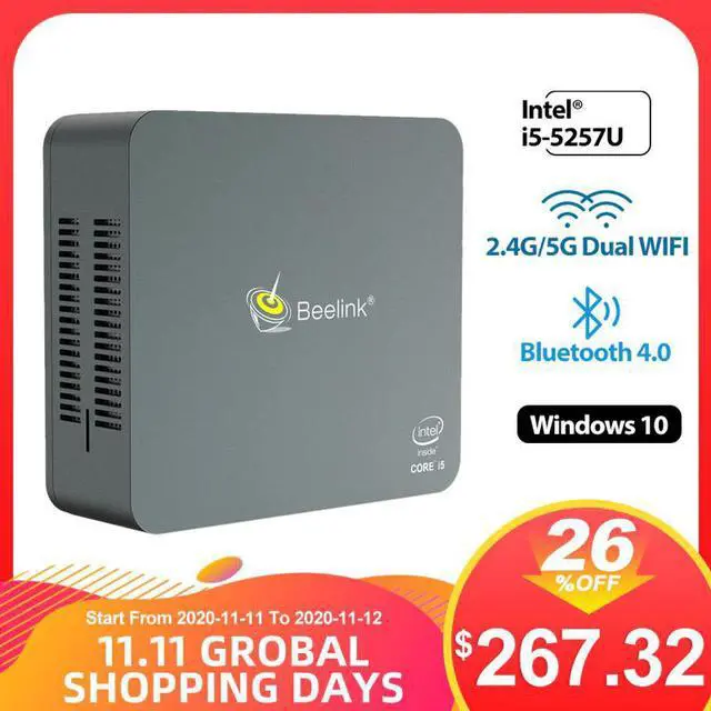 Main image of U57 Mini PC Windows 10 Intel i5 5257U 2.7GHz 8GB 256GB 1000M LAN Dual WIFI USB3.0 Gaming MINI PC TV BOX Computer